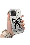Tecno Spark 40C Compatible Silicone Edge Hard Back Case Couple Phone Case with Bow Pattern