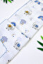 Baby Boy Single Layer Muslin Swaddle Blanket with Pompom Summer Stroller Cover Baby Gift Stl7196 - 3