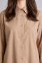 100% Cotton Regular Fit Voile Long Sleeve Beige Tunic H5281Ax26Sm - 4