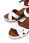 Women's Genuine Leather White Heeled Sandals - 3