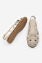 Women's Genuine Leather Striped Back-Strap Casual Sandals Zagolin Ecru - 8