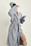 Partial Velvet 3 Piece Bathrobe Set |   Bathrobe + Head Towel + Washcloth |   Soft Textured |   High Water Absorption - 6