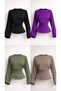 Women's Bat Sleeve Blouse Suitable for Hijab, Summer Basic Lycra Viscose 4-Piece (Black, Purple, Khaki, Mink) Blouse