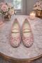 Girls' Sequined Elastic Ballerina Shoes - 3