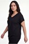 Women's Plus Size Black Blouse with Tulle Detail on the Back and Stones - 4