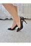 Women's Jenny Black Patent Leather Stiletto Heeled Shoes - 2