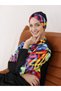 Fully Covered Water-Repellent Quick-Drying Colorful Butterfly Model Plus Size Hijab Swimsuit Set - 5