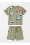 Summer Set with Cart for Little Explorers 100% Cotton Relaxed Fit Boys' T-Shirt and Shorts Set - 2