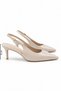Women's Metallic Pointed Toe Slingback Thin Heeled Evening Dress Shoes - 3