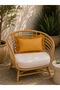 Coton 100% Cotton Fabric Mustard Yellow Ruffle Throw Pillow Cover 1 Piece - 4