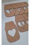 10 Wooden Heart-Shaped Jars with Adhesive Bags for Painting, Gift Event - 5