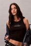 Women's Rib Knit Graphic Detailed Tank Top - 6