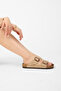 Women's Beige Comfortable Double-Striped Non-Slip Slippers - 5