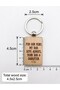 Personalised Wooden Keychain for Dad, Laser-Engraved Father and Child Silhouette, Double-Sided Custom Message, Natural Wood - 4