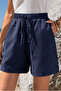 Women's Comfortable Cut Summer Shorts with Elastic Waist and Pockets - 3