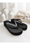 Asia Silver Metal Stylish Women's Flipflops Flip Flops Beach Slippers Summer Platform Slippers 4.5 cm - 4