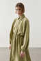 Modal Shirt Dress in Fat Green - 4