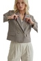 Women's Crop Blazer Jacket – Linen - 4
