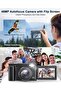 4K Digital Camera for Beginners & Teens, Autofocus 48MP Vlogging Camera for YouTube, 3'' 180°Flip Screen Camera with Flash 16X Zoom, 32G Card Battery Charger Black, Easy to Use - 3