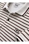 Gewer Slim Fit Men's Polo Collar Short Sleeve Striped T-Shirt 7702 - 3