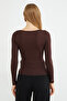 Sleeves and Collar Lace Pieces Sheer Blouse - 8