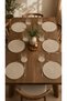 Natural Collection 6-Piece Macrame Knitted Placemat & Coaster Set – Handmade Decorative American Serving Set