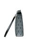 Zyn04 Set of 2 Women's Portfolio Handbag with Wrist Strap Stylish Portfolio Clutch Bag Set Gray/White - 5