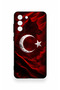 Samsung-S21Fe Compatible Wolf Turkish Flag Patterned Silicone Case - 2