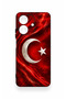 Realme Note 60 Compatible Turkish Flag Patterned Silicone Case - 2