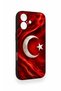iPhone 17 Compatible Turkish Flag Patterned Silicone Case - 4