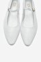 Lunaire White Genuine Leather Single Strap Pointed Toe Women's Ballerina Shoes - 2