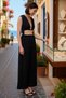Women's Plus Size V-Neck Sleeveless Tie Detail High Waist Woven Beach Set Casual Comfortable Modern - 2