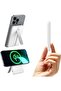 Power Bank, Kickstand 5,000mAh Portable Charger 0.6 in,15W Ultra-Fast Battery Pack, 20W USB-C MagSlim Charger with Cable for iPhones White