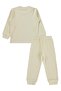 Smiling Face Printed Pajama Set for 1-7 Years Old - Beige - 4