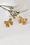 Gold Bow Model Steel Earrings Women's Gold Color Earrings - 2
