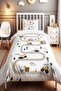 Car Stripe Patterned Single Baby Kids Bedding Set