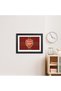 Alayra Arsenal Football Club 3D Leather Textured Logo Poster Framed Painting with Black Frame (12 - 3