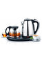 2-in-1 Electric Kettle and Glass Teapot Set 1500W Stainless Steel kettle