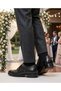 2611 Men's Black Matte Buckle Genuine Leather Wedding Groom's Laceless Neolit ​​Shiny Classic Daily Stylish Shoes - 2