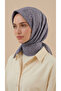 Mi̇reya 120*120 cm Cotton Scarf - Navy Blue / Purple - 2