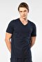 Men's Short Sleeve V-Neck T-Shirt, 50% Cotton, 50% Modal