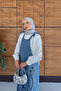 Women's Beaded Embroidered Denim Slopet Dress - 5