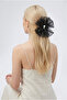 Black and White Polka Dot Tulle Buckle with Pearls - 3