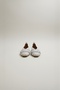 Genuine Leather Women's Daily Ballerinas with V-Cut Detail - 7