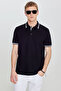 Men's Black 100% Cotton Comfort Fit Relaxed Cut Polo Collar T-Shirt