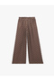 X Melis Ağazat - Viscose Fabric Pocketed Wide Leg Baggy Polka Dot Satin Trousers - 4