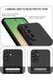 Samsung Galaxy A57 5G Case Cover Soft Silicone Slim fit TPU, Matte, Shockproof, Anti-fingerprint (Black) - 5