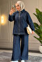 6501 - Stylish Comfortable Thin Fabric Women's Denim Trousers and Shirt Set - 5