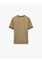 Short Sleeve Ribbed Cotton T-Shirt with Crew Neck and Slim Fit - 4