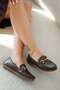 Cece Women's Genuine Leather Orthopedic Loafer Shoes Brown - 3